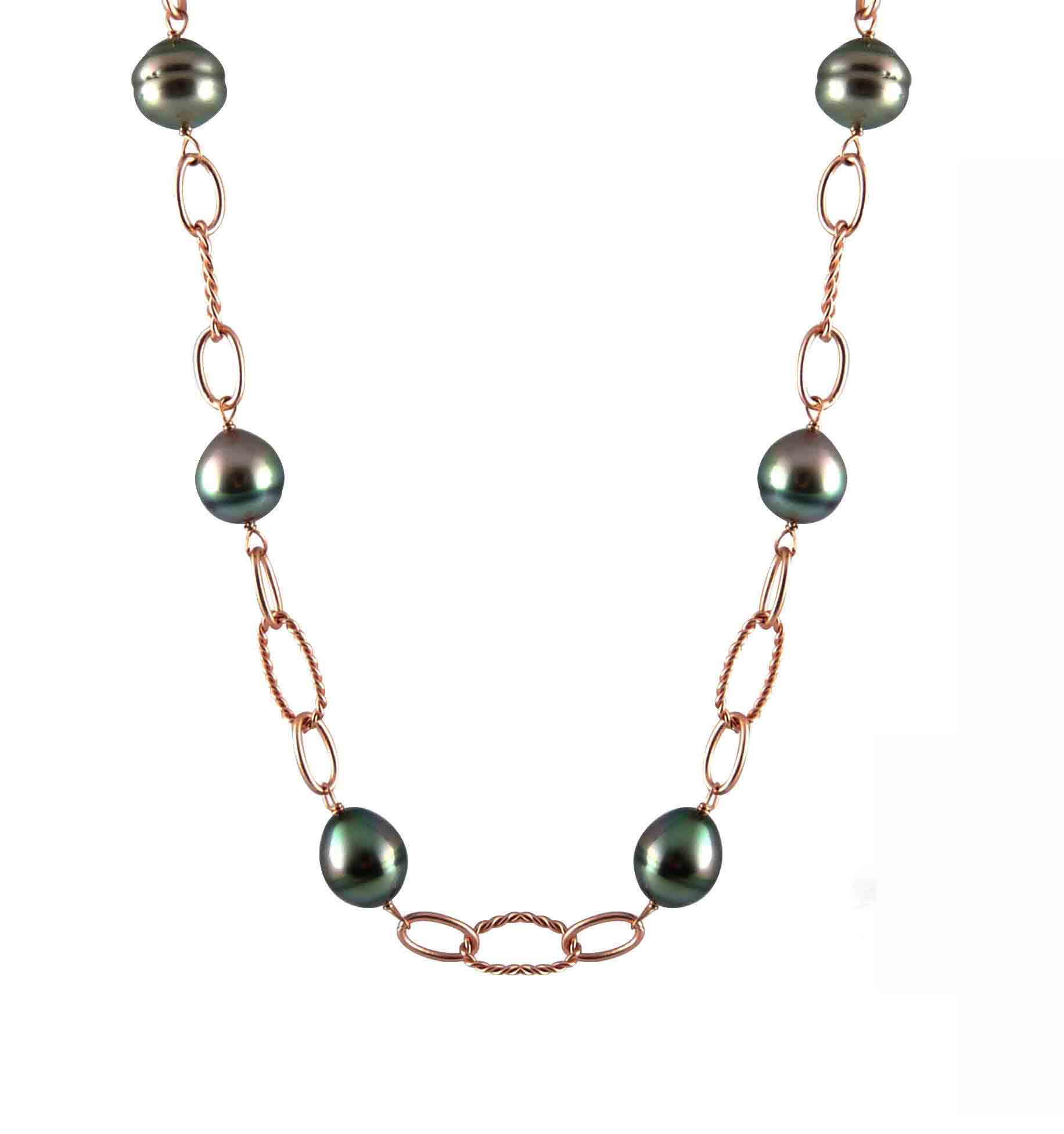 collier argent rhodié perles cerclées