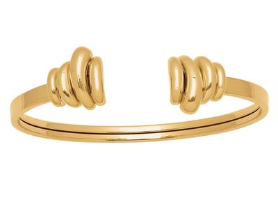 Bracelet jonc ouvert flexible en or