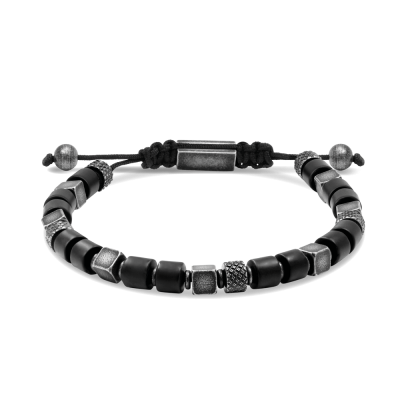 bracelet vintage Nirvana agate noire