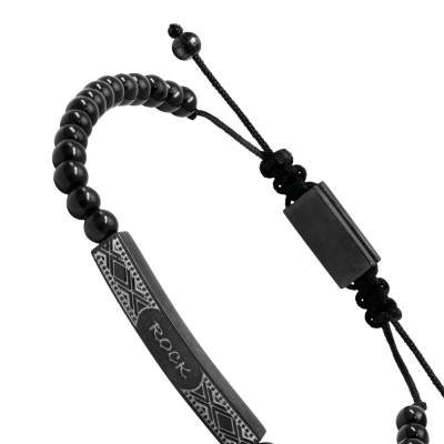 bracelet en agate noire par Rochet